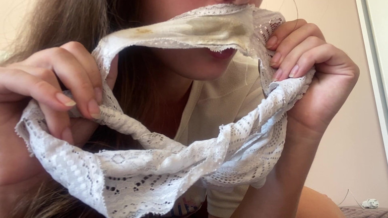 SexyMissMe: A Hairy Girl Sniffs Her Dirty Panties, and It Turns...