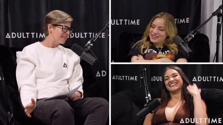 Adult Time Podcast: Gizelle Blanco et Anna Claire Clouds Phéromone, ciseaux et touffe |...