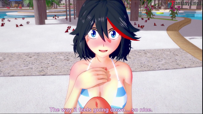 Fantasy king: Ryuko matoi ahegao havuzda seks