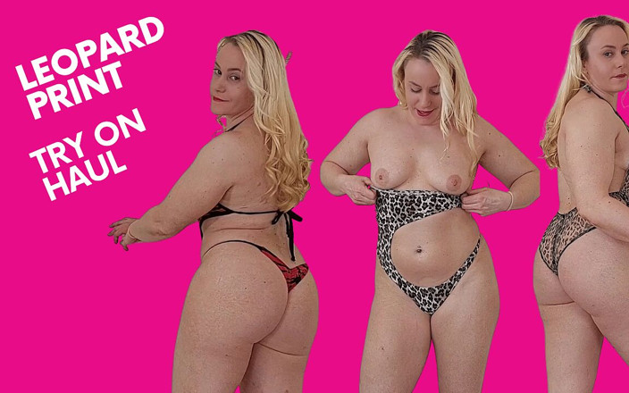Michellexm: Léopard, essai de lingerie 2 avec Michellexm
