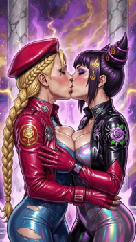 Sexy Cammy and Juri Kiss (ai)