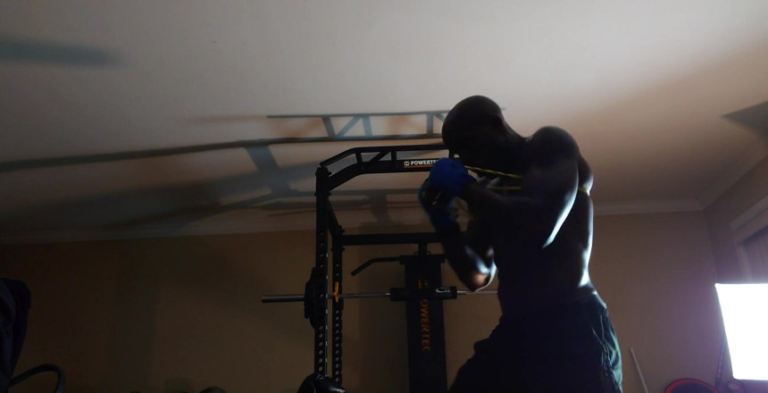 Hallelujah Johnson: Treinos de boxe ontem 1