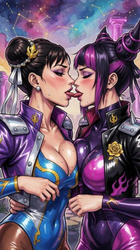 Hot Juri and Chun Li (ai)