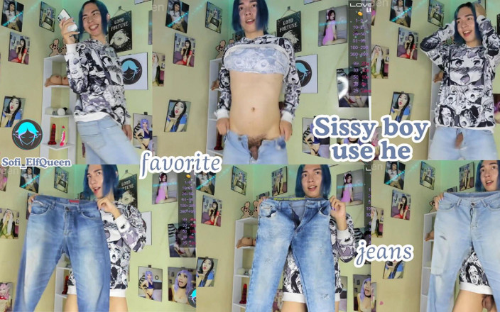 Sofi_elfqueen: Sissy Boy Modeling Her Favorite Jeans Livecam
