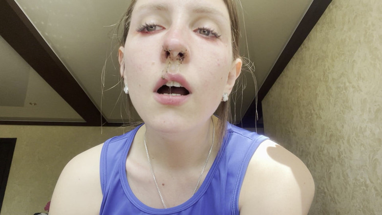 Hottie goddess: Colpo di naso estremo scivoloso, verde e senza fine