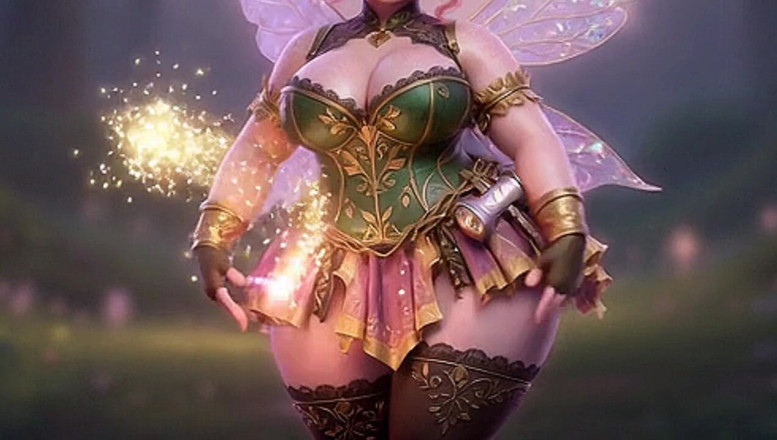 Animate golden: Peri pink thicc lagi asik twerking pantat bahenolnya pakai magic...