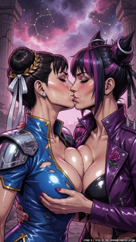 Chun Li and Juri Kiss (ai)