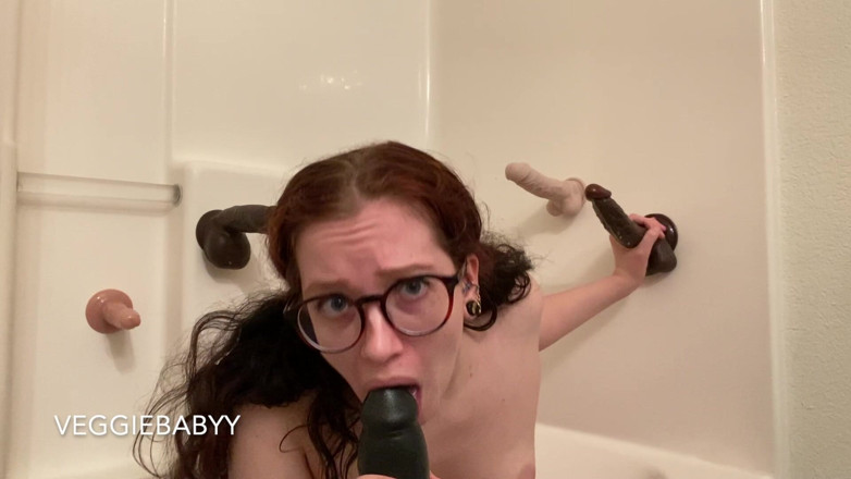 Veggiebabyy: Warkocze niechlujny prysznic Blowbang twarzy