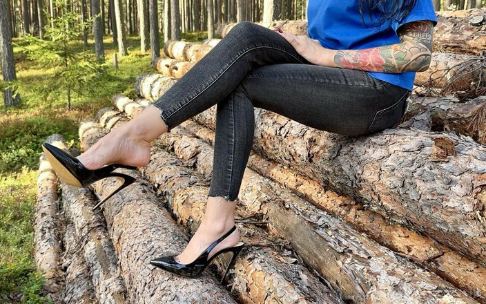 Julia domaina: Giày cao gót Stiletto cổ điển màu đen không có lưng, giày...