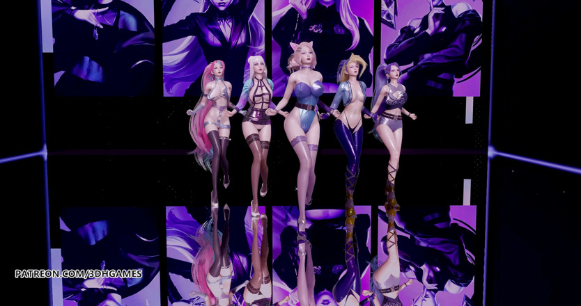 3D-Hentai Games: Der schlechteste sexy striptease Ahri Akali evelynn kaisa Seraphine 3D erotischer...