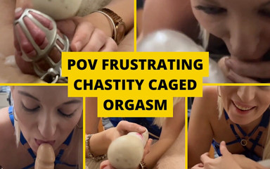 Mistress_BJQueen: POV neckte und wurde in Keuschheitskäfig zum abspritzen gebracht