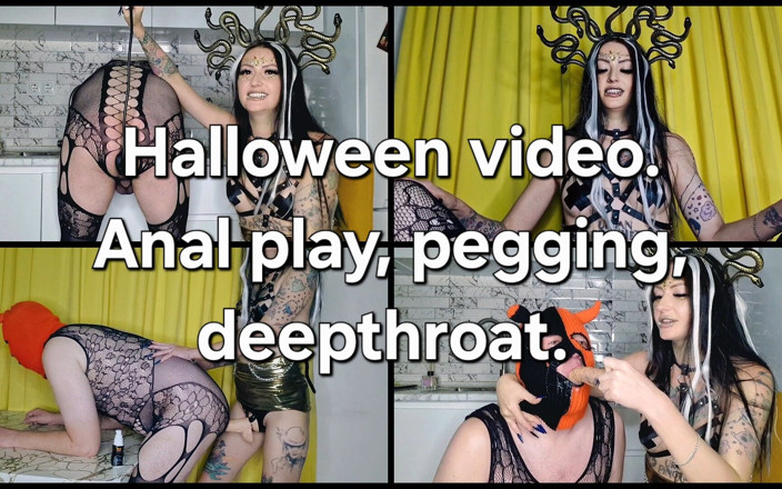 Dominatrix Nika: Video de Halloween! Dominatrixa lui Nika, deghizată în meduza gorgonă aurie,...