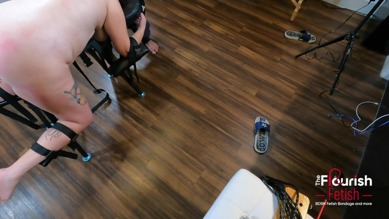 The Flourish XXX: Électro BDSM d'une grosse latina bondage, fface baisée