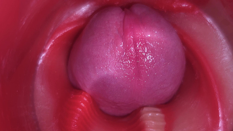 Creme sperm: Super éjaculation dans le vagin. Caméra interne excellente