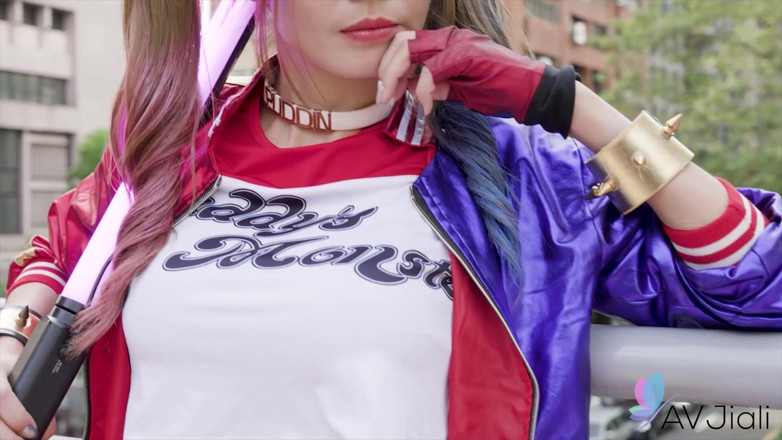 AV Jiali: Li Zhiyan wordt geneukt op het Halloween-seksfeest, verkleed als Harley...