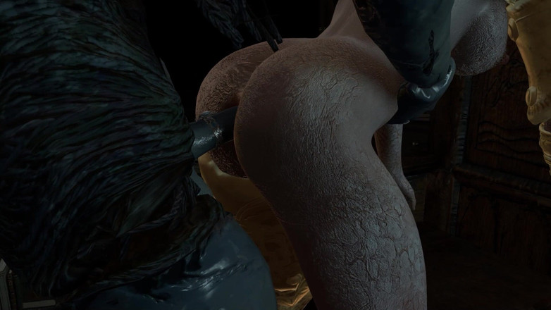 Wraith Futa: Malenia dikongkek berdiri oleh Ranni The Witch dengan zakar besar