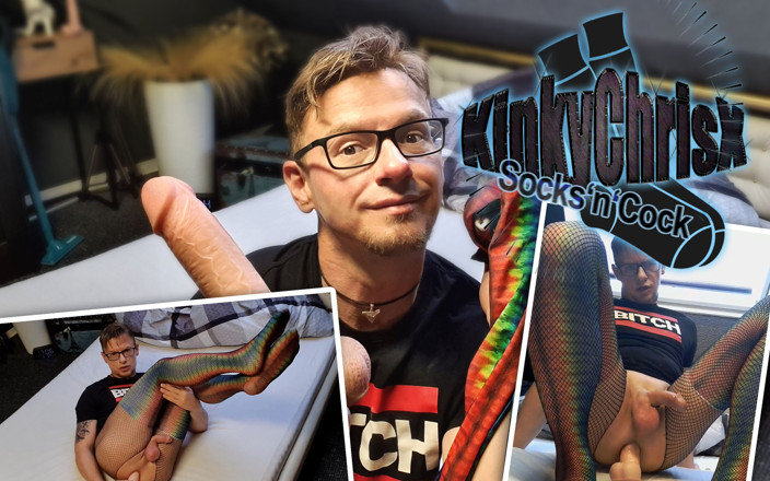 KinkyChrisX: Kinkychrisx - Regenbogen-strümpfe und netz-strumpfhosen