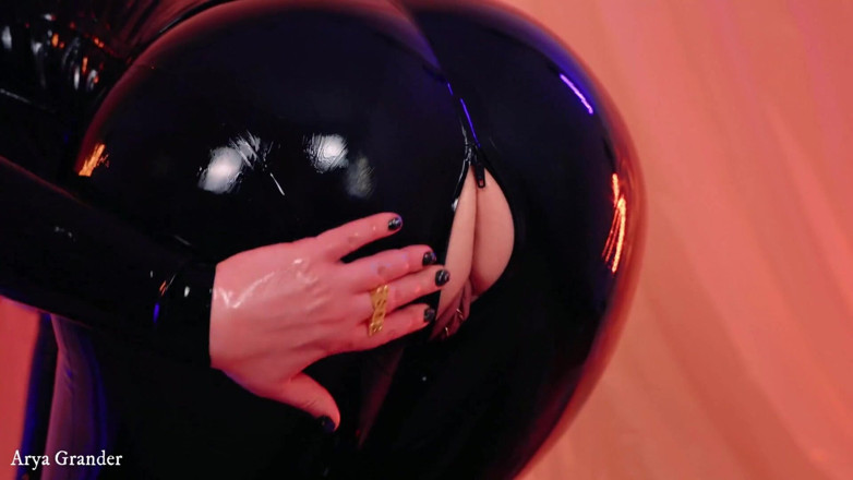 Arya Grander: Latex Rubber Catsuit Compilation Video by MILF Fetish Model