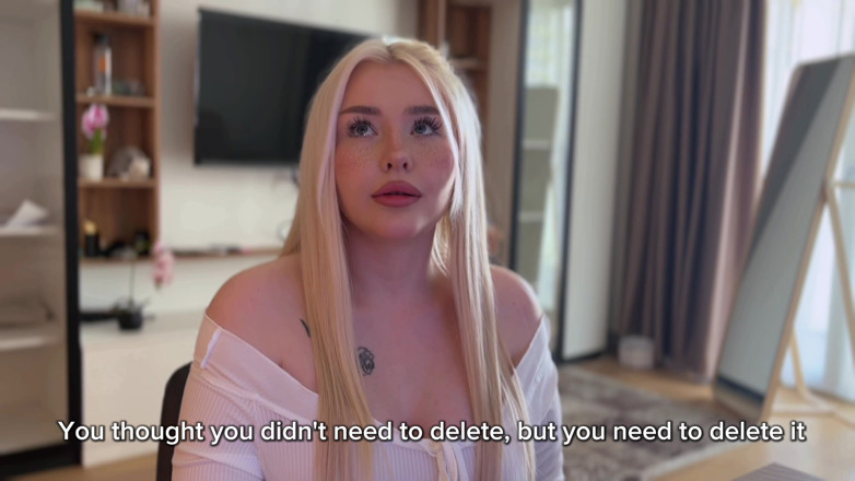 Blondessa: Зафіксувала комп'ютер красивої сусідки, щоб трахнути