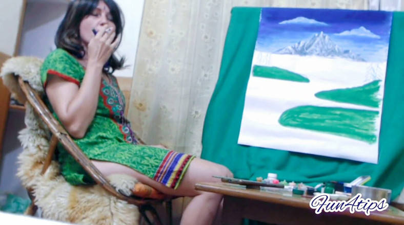Bolly Karma: Quente menina perfeita fumando arte