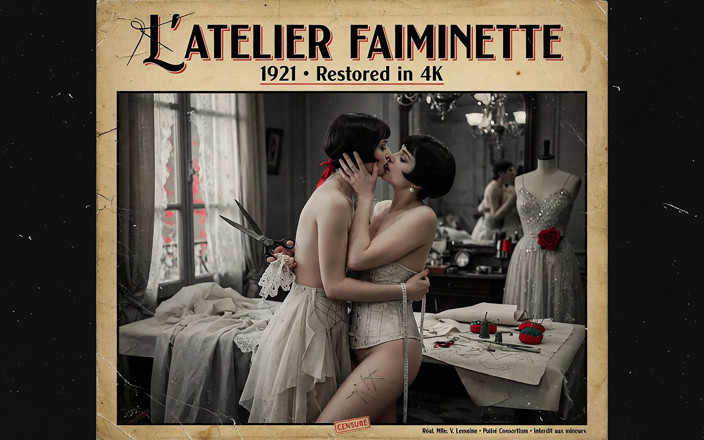 Vintage Erotic Archive: L'atelier Faiminette 1921년 희귀 프랑스 무성 에로틱 영화 4K 복원