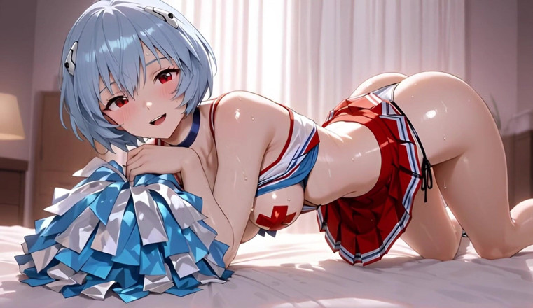 Ianimedia: Аниме-девушка Rei Ayanami показывает горячие сексуальные наряды, подборка