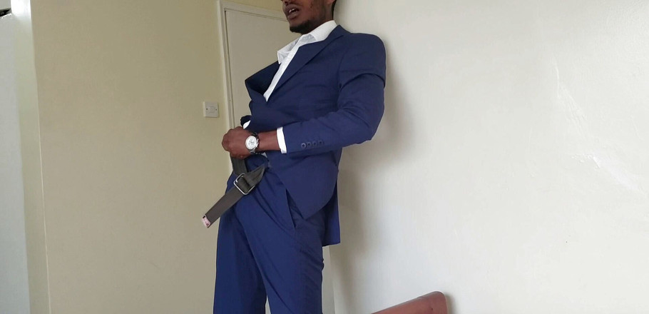 Only_dawi: Hot Gay Boss Teen Wanking His Dick Before Leaving the...