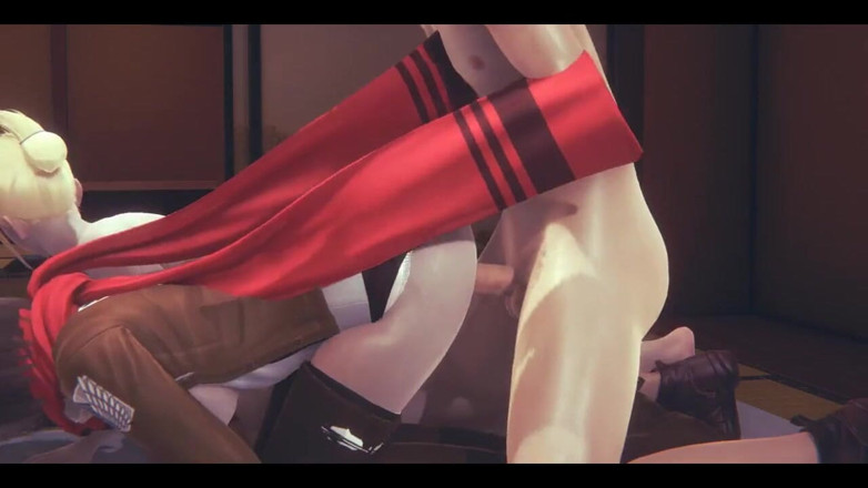 HentaiTubes: Mikasa - Annie Leonhart dans un trio avec Mikasa - Jeu d’anime...