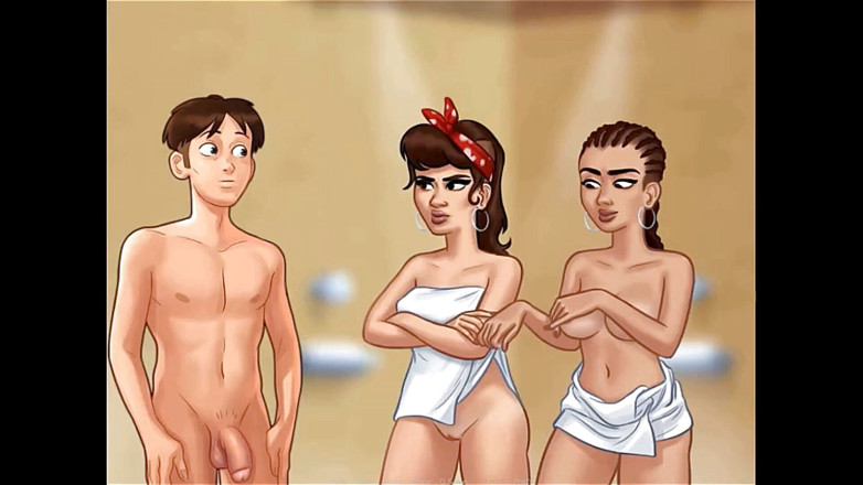 Cartoon Play: Summertime saga 13부 - 대학 샤워 중 하드코어