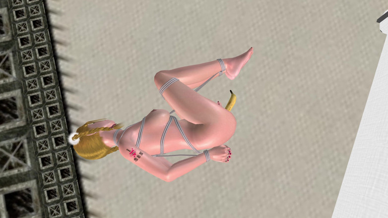 RenderLust: Banan bondage på kontoret: 3D-tecknad tjej bunden &amp;slickad med leksaker