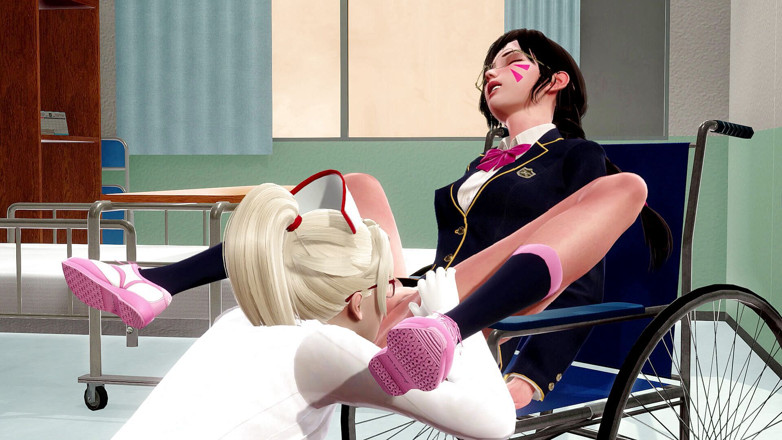 Waifu club 3D: Mercy liếm âm hộ của DVA sau khi điều trị tại bệnh...