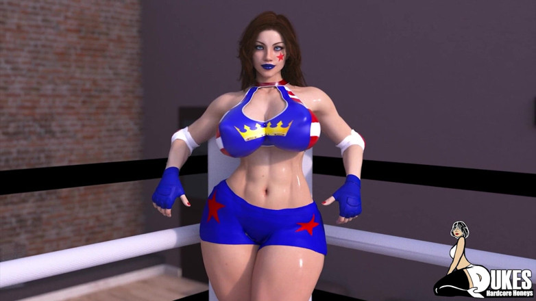 Dukes Hardcore Honeys: Una wrestler maleducata incontra il suo incontro sessuale e due...