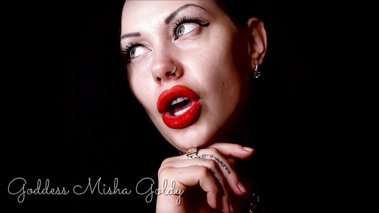 Goddess Misha Goldy: Dein erbärmlicher junkie-schwanz wird jedes mal aus Gedanken darüber zucken,...