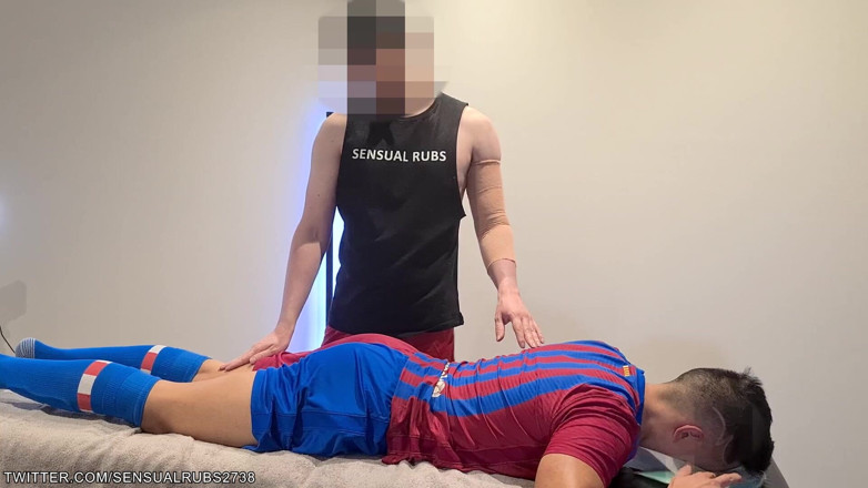 Sensual Rubs: Corrida masiva después de masaje erótico con footballsoxjock
