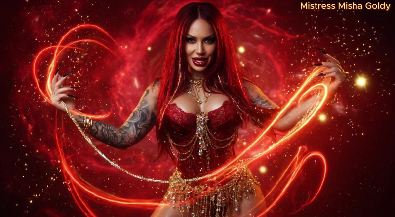 Goddess Misha Goldy: Fühl meine Leine an deinem ziehen