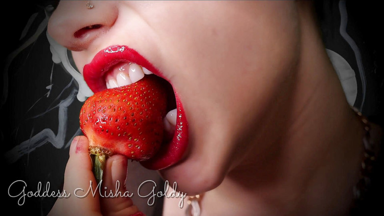 Goddess Misha Goldy: Sedução lipsberry! Adoração, punheta e porra! JOI