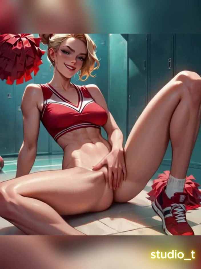 studiote: 美しいチアリーダーがインストラクターとのクラスの後にセックスされる、なんて大きな尻と大きな胸だ