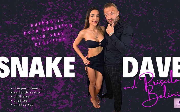Snake Dave in VR 3D live porn shooting: Snake Dave e Priscila Porno casting
