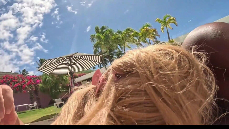 Rex Mastersen: Pastel y yo en la piscina en Portlock