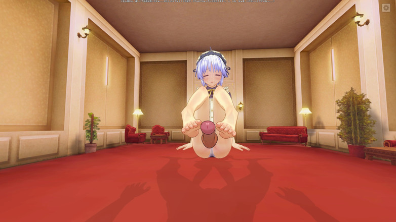 H3DC: 3D HENTAI Maid fingrar din kuk med fötterna tills du...