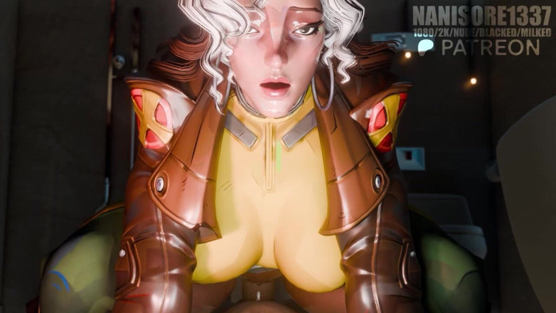 Nanisore1337: Rogue vaquera folla el coño de Marvel rivales - primer plano 3D -...