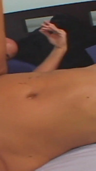 Horny dude fucks brunette teen and cums in her mouth