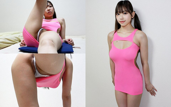 Gals apartment: 일본 거유 소녀의 섹시한 미니 드레스와 마이크로 끈 팬티 Wedgie 애널 운동