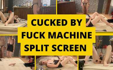 Mistress_BJQueen: Відтрахана трах-машиною на розділеному екрані