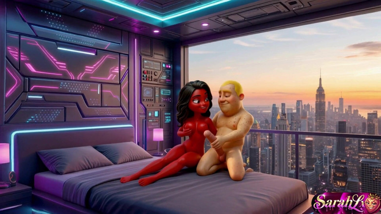 Sarahlyx: Romantický pár v ložnici Ai Hentai Asmr