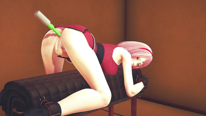Waifu club 3D: सकुरा की गांड और चूत में दोहरा वाइब्रेटर