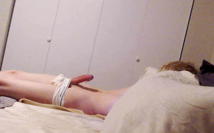 Dlight: Hairless skinny teen jizz his tightie whities before bed