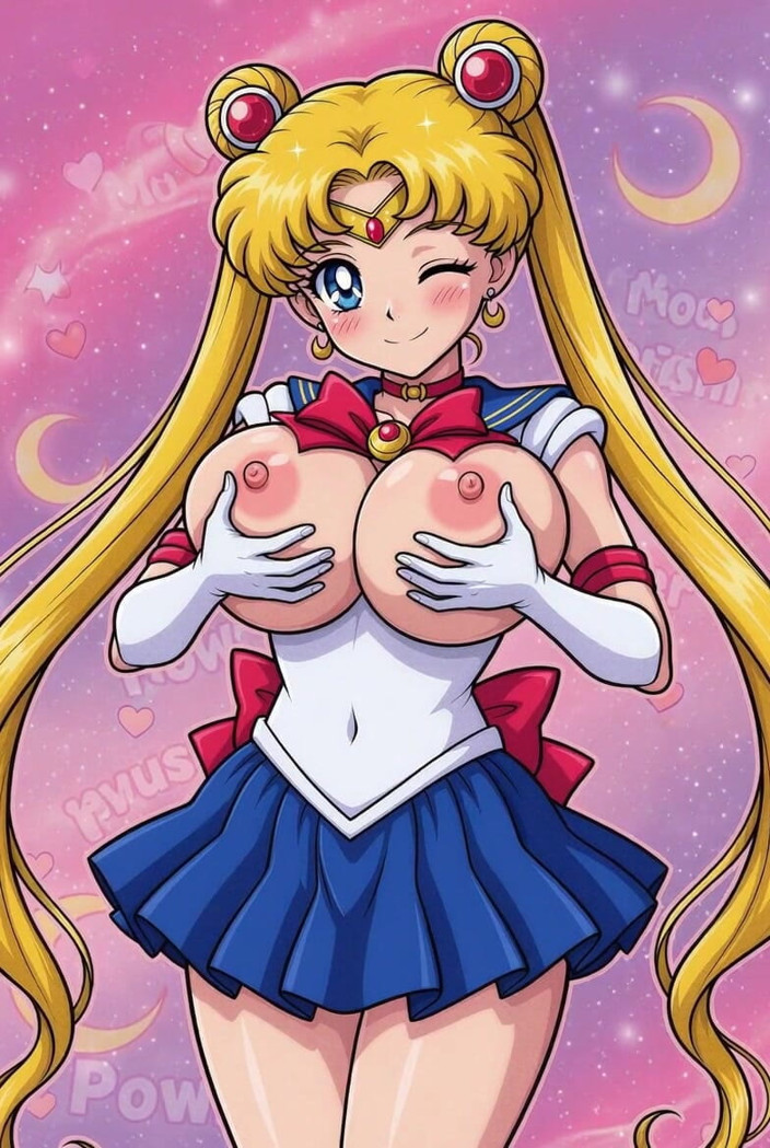 L6RD7BLU3 AI: Sailor moon schüttelt ihre enge kahle arsch-muschi