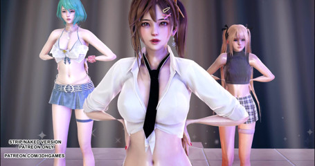 3D-Hentai Games: [mmd] conquistadora Doa Marie Rose Misaki Tamaki danza caliente 4k 60fps