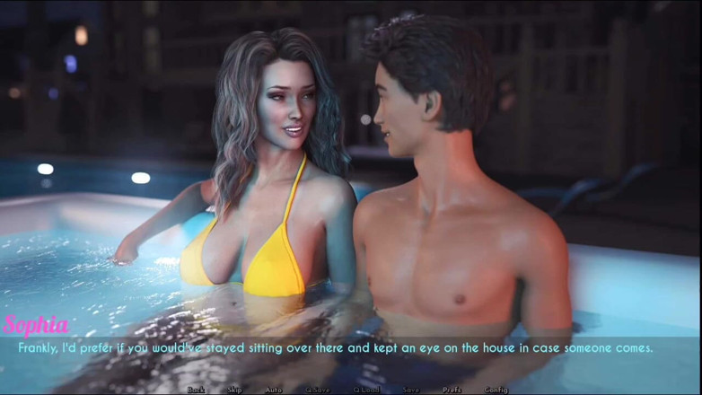 Johannes Gaming: AWAM n° 53, Sam dans un bain à remous avec Sophia